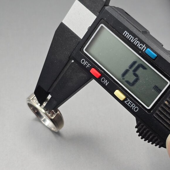 10k White Gold Diamond Channel Set Band Ring Size 10.25 NDI Signed Natural 4.05g - Picture 11 of 14